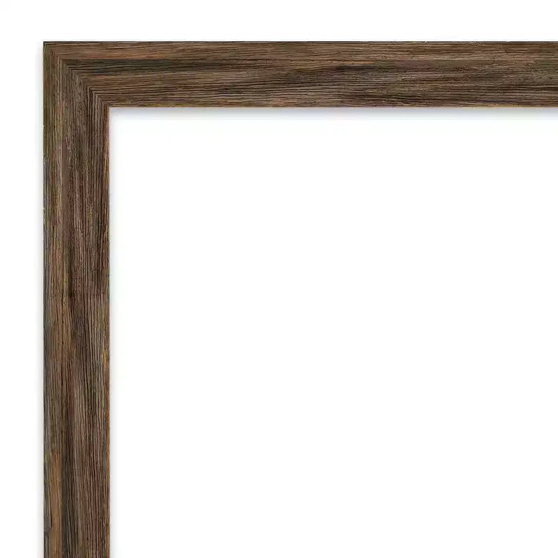 17" x 51" Regis Narrow Framed Full Length Mirror, Light Brown: Door/Wall Mount, Wood Frame