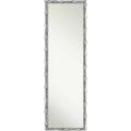 Amanti Art Scratched Wave Chrome Framed Full Length On the Door Mirror: Polystyrene Frame, No Assembly Required