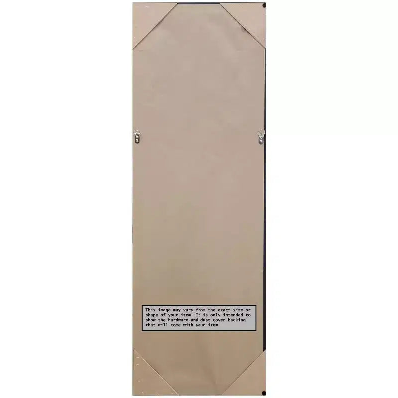 Scratched Wave Chrome Framed Full Length On the Door Mirror: Polystyrene Frame, No Assembly Required