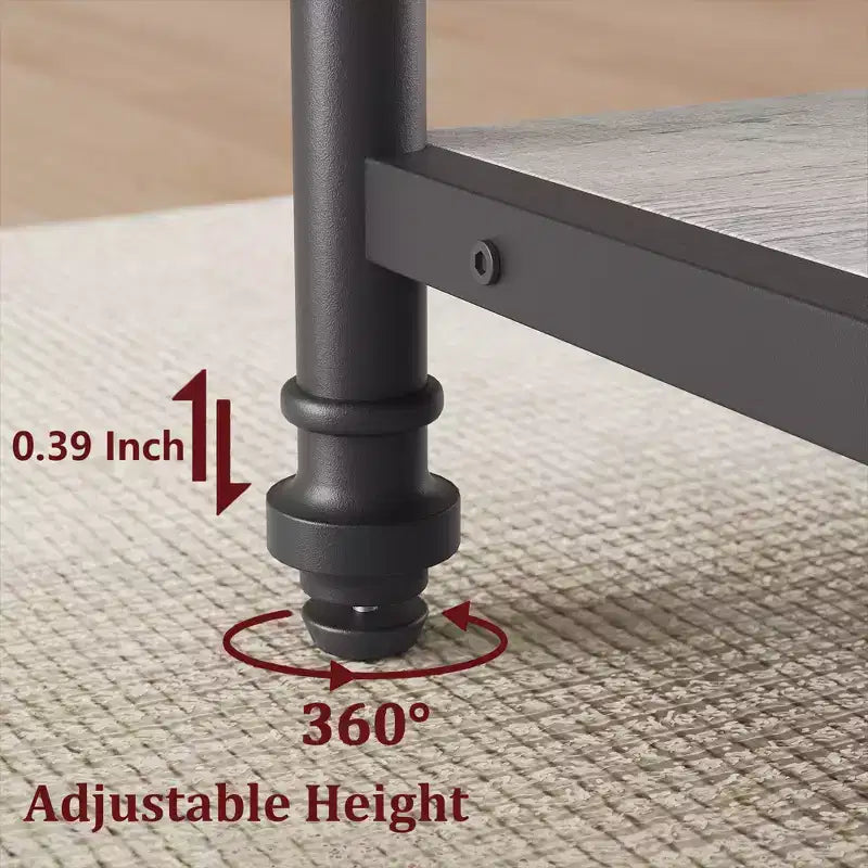 47 In Round Dining Table for 6,Dinner Wooden Kitchen Table with Storage Shelves & Roman Metal Legs for Dining Room,Kitchen,Living Room (Table Only)