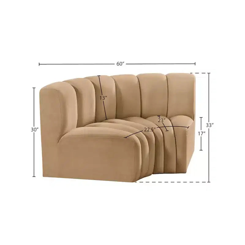 Arc Velvet Modular Sofa