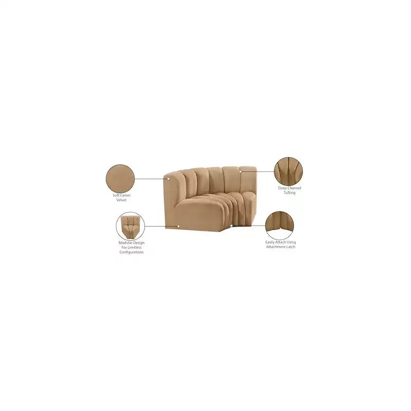Arc Velvet Modular Sofa