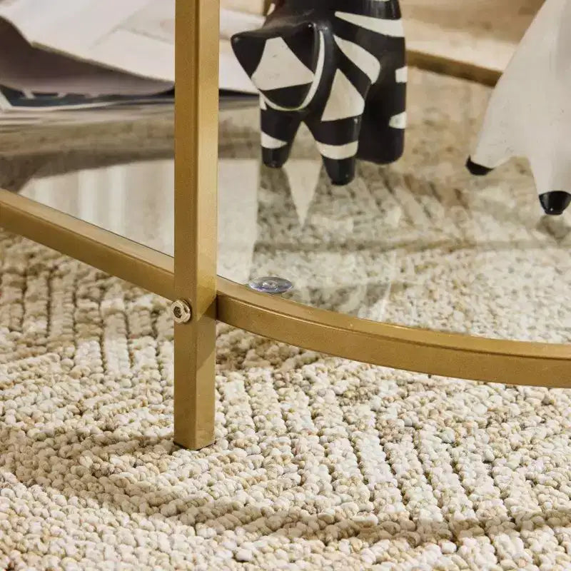 Oval Glass Coffee Table