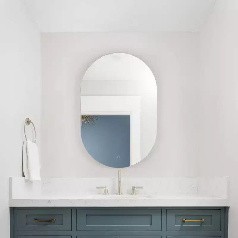 Aluminum LED Oval Mirror - LMR1007 - White