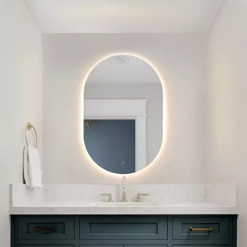 Aluminum LED Oval Mirror - LMR1007 - White
