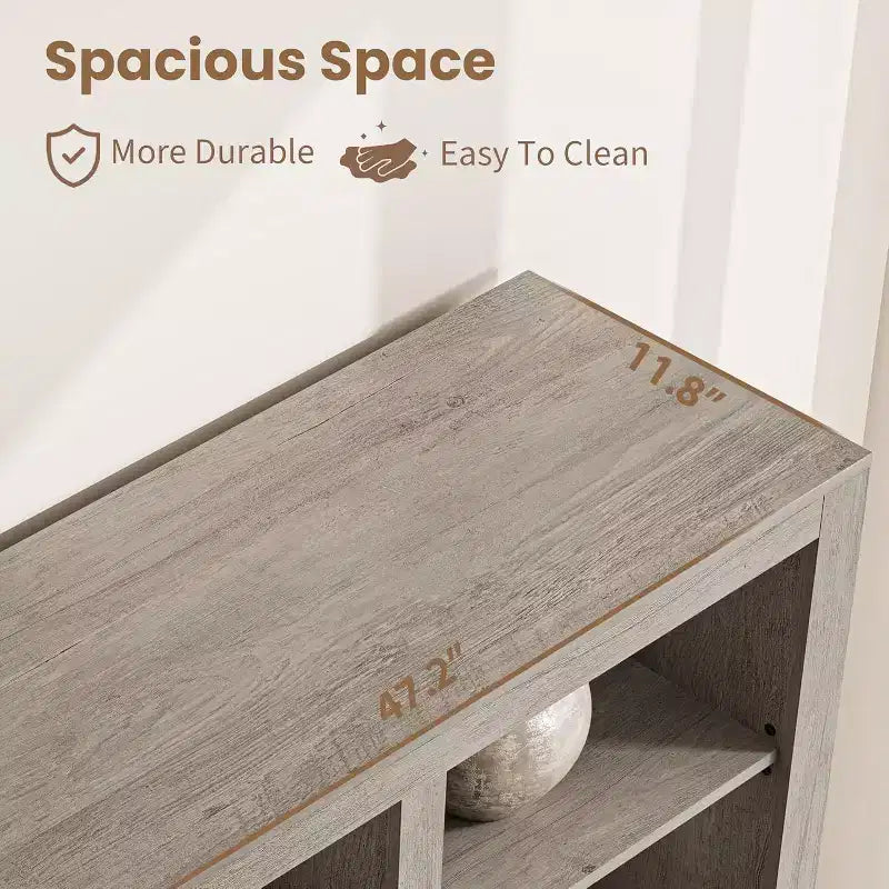 72 Tall Book Shelf with Storage, Farmhouse Floor Standing Bookcase,Book Shelf with 4 Drawers, Freestanding Display Storage Shelves for Home Offices