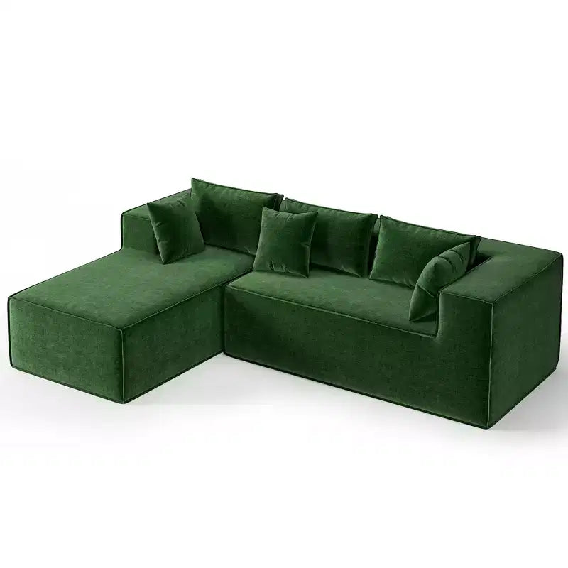 Modular Sectional Couches for Living Room, L-Shaped Sectional Couch with Deep Seat, Upholstered Sofa for Bedroom, No Assembly Required, Chenille