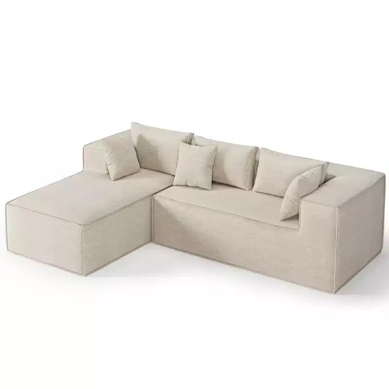Modular Sectional Couches for Living Room, L-Shaped Sectional Couch with Deep Seat, Upholstered Sofa for Bedroom, No Assembly Required, Chenille