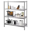 TROPOW Stainless Steel Shelves,Storage Shelf Heavy Duty Adjustable Shelf Units Adjustable Height and Vent Holes for Kitchen Garage Office Restaurant