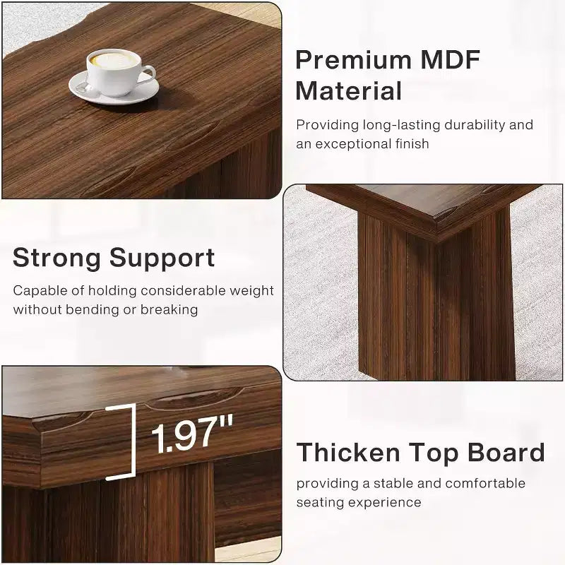 Wooden Entryway Bench, 47 Wood Dining Table Bench with Sturdy Frame for Kitchen Bedroom Living Room Hallway, Easy Assembly,