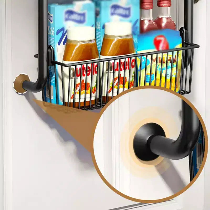 Over The Door Organizer, 6-Tier Metal Pantry Organization, Over Door Hanging Organizer With Adjustable Baskets For Home Kitchen Laundry Room