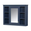 CASAINC 35 x 27.5 Bathroom Mirror Cabinet with 6 Open Shelves, Wall Mounted Medicine Cabinet (No Vanity)