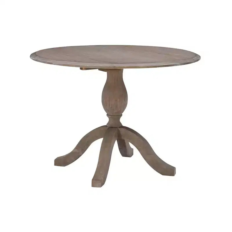 Torino Traditional Dining Tables Rustic Brown - Linon: Solid Wood, Seats 4, 42" Diameter