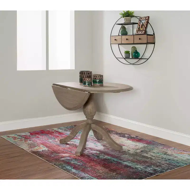 Traditional Dining Tables Rustic Brown - Linon: Solid Wood, Seats 4, 42" Diameter