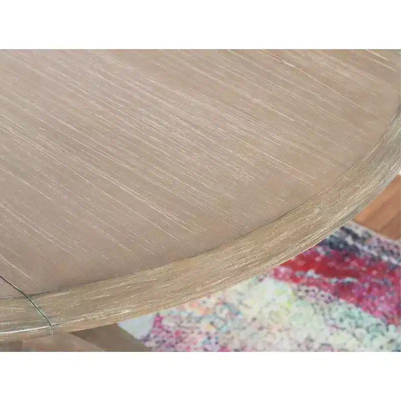 Traditional Dining Tables Rustic Brown - Linon: Solid Wood, Seats 4, 42" Diameter