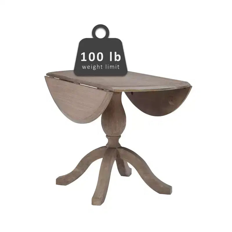 Traditional Dining Tables Rustic Brown - Linon: Solid Wood, Seats 4, 42" Diameter