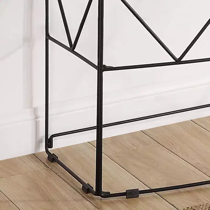 Rectangle Sofa Table Walnut: Steel Frame, MDF & Wood Veneer, 30" High, Narrow Profile