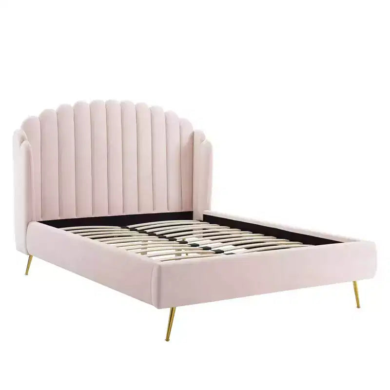 Queen Lana Performance Velvet Wingback Platform Bed - Modway