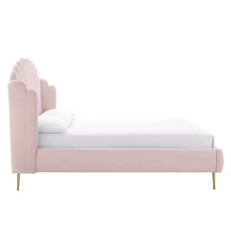 Queen Lana Performance Velvet Wingback Platform Bed - Modway