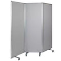 Flash Furniture Double Sided Mobile Magnetic Whiteboard/Cloth Partition with Lockable Casters, 72H x 24W (3 sections included)