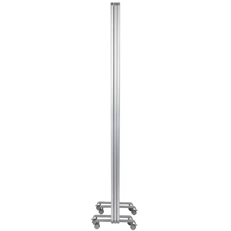 Double Sided Mobile Magnetic Whiteboard/Cloth Partition with Lockable Casters, 72H x 24W (3 sections included)