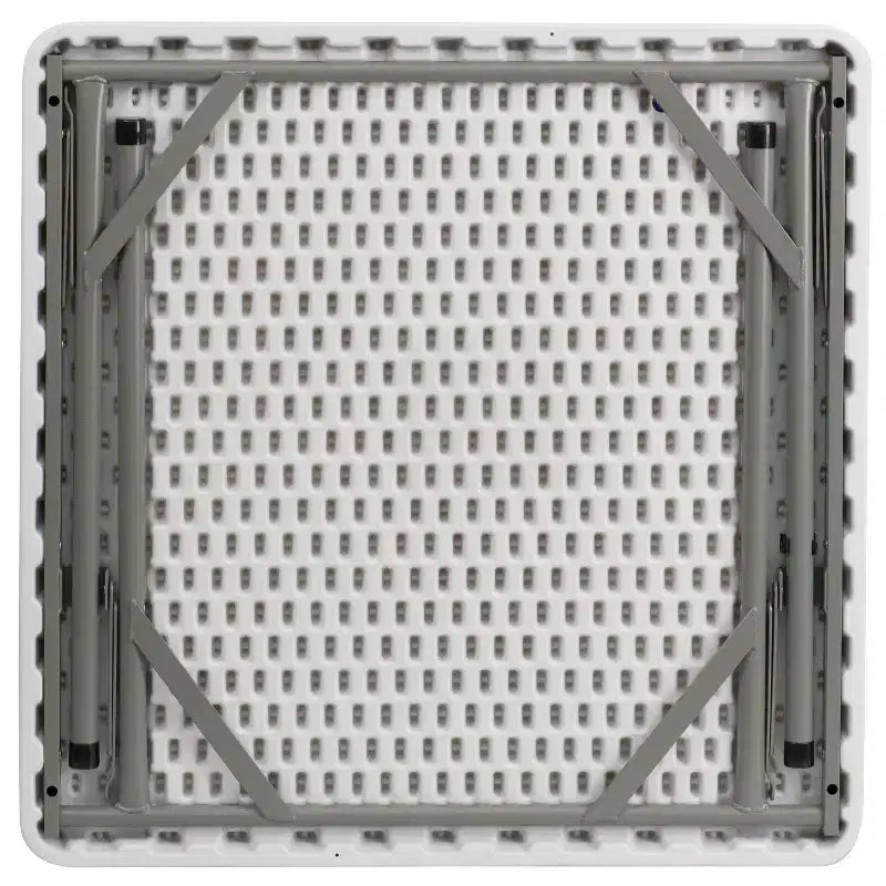 34.25 Square Granite White Plastic Folding Table - Event Folding Table