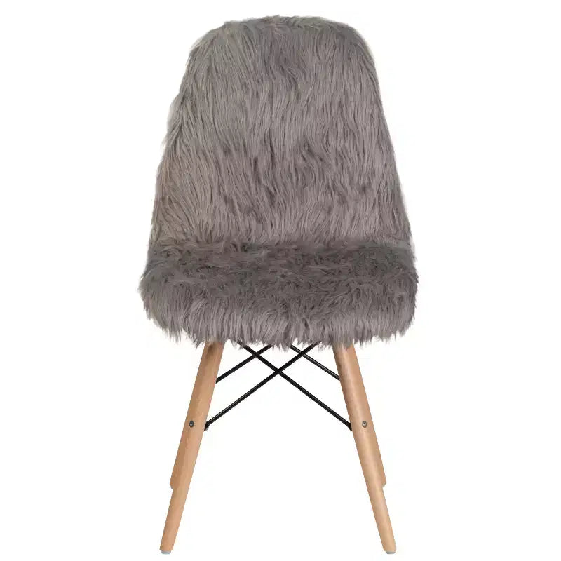 Emma and Oliver Shaggy Dog Fur Accent Chair