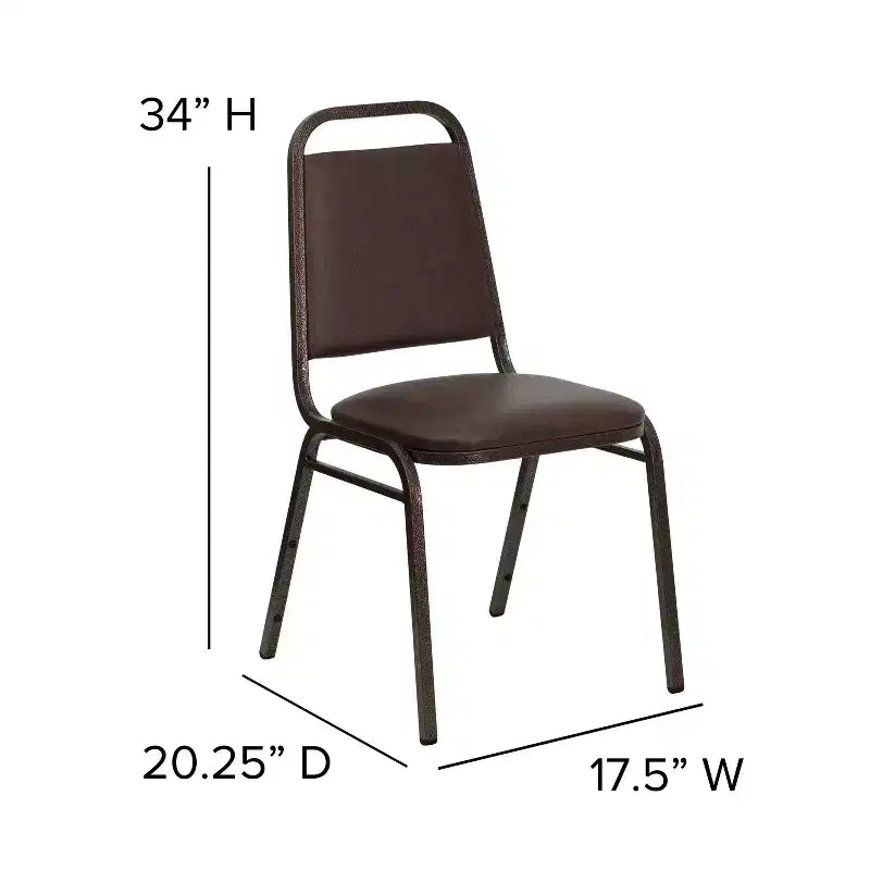 Trapezoidal Back Stacking Banquet Dining Chair - 1.5 Thick Seat