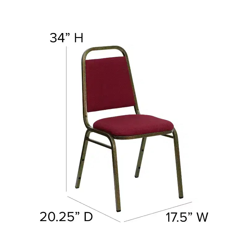 Trapezoidal Back Stacking Banquet Dining Chair - 1.5 Thick Seat