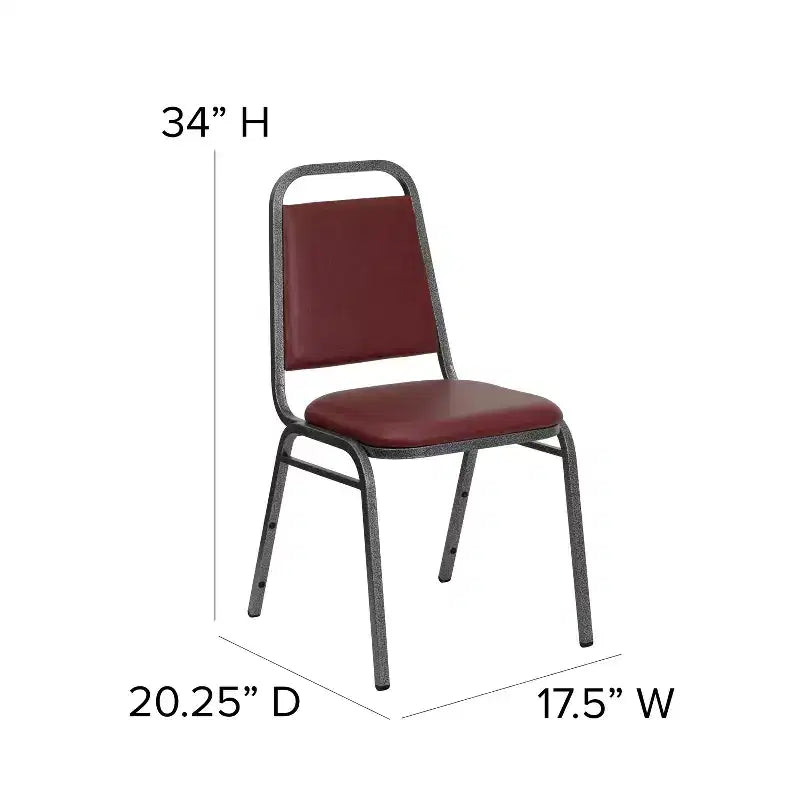 Trapezoidal Back Stacking Banquet Dining Chair - 1.5 Thick Seat