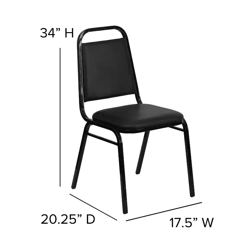 Trapezoidal Back Stacking Banquet Dining Chair - 1.5 Thick Seat