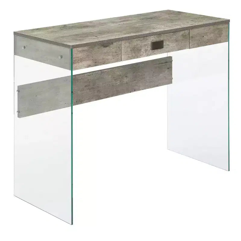 Glass Desk with Drawer