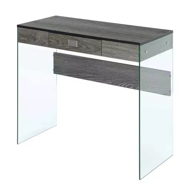 36 Breighton Home Uptown Glass Desk with Drawer