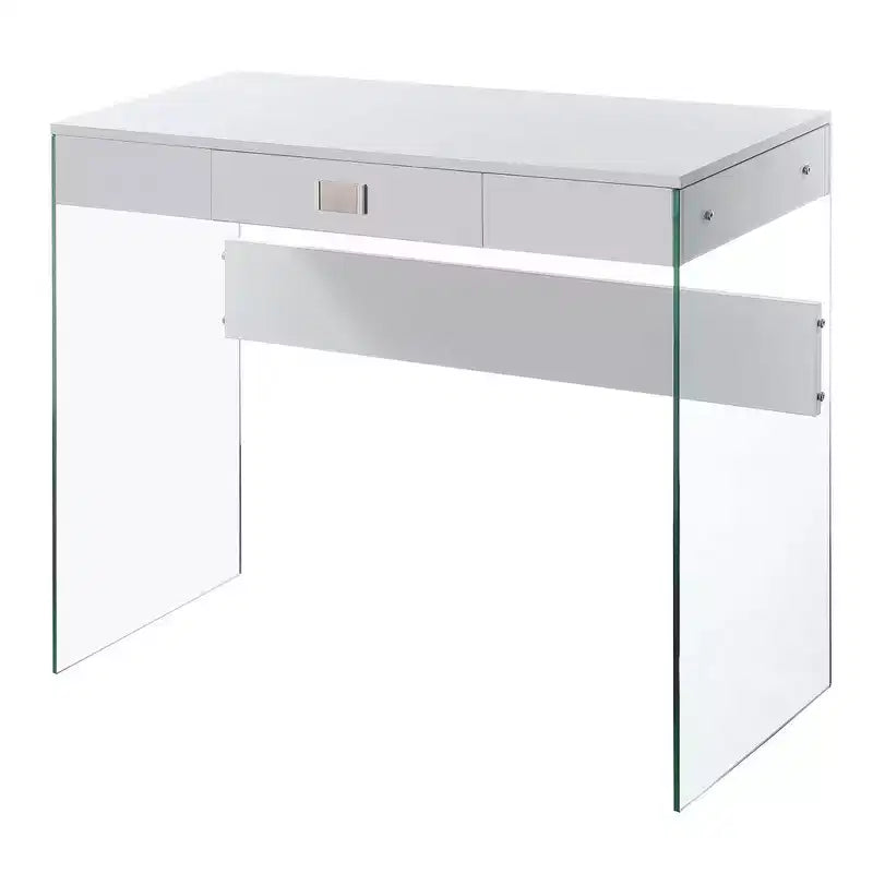 Glass Desk with Drawer